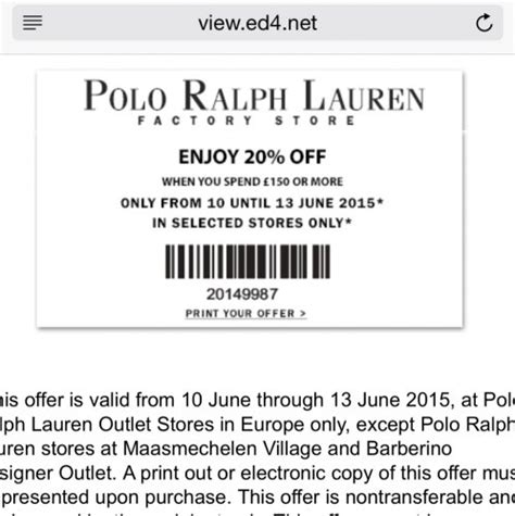 ralph lauren factory store uk voucher
